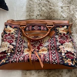 Johnny Was leather satchel